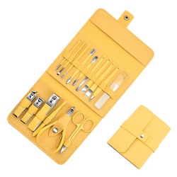 Yellow Gift Folding Bag, Pedicure Knife, Personal Care Tools 16-Piece Set