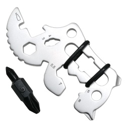 多用精冲工具卡EDC户外钥匙配饰起钉器辐条扳手组合工具（XH-4）